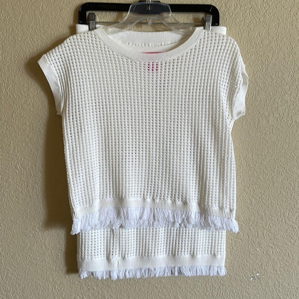 catherine malandrino cream skirt and top set medium 🤍
